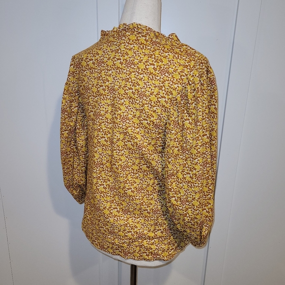 Universal Thread Golden Yellow Top 3/4 sleeves Size S - Picture 5 of 7